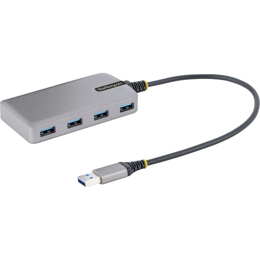 StarTech.com 4-Port USB Hub USB 3.0 5Gbps Bus Powered USB-A to 4xA w/ Optional Auxiliary Power Portable Laptop USB Hub 1ft/30cm Cable