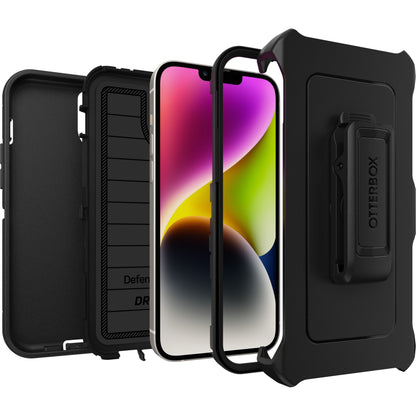OtterBox Defender Series Pro Rugged Carrying Case (Holster) Apple iPhone 14 Plus Smartphone - Black