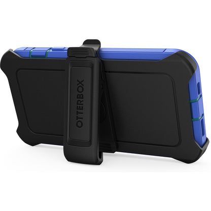 OtterBox Defender Series Pro Rugged Carrying Case (Holster) Apple iPhone 14 iPhone 13 Smartphone - Rain Check (Blue)