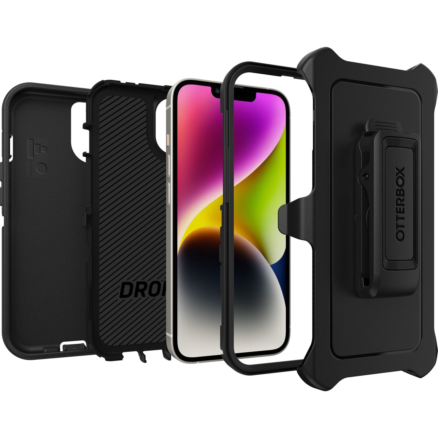 OtterBox Defender Rugged Carrying Case (Holster) Apple iPhone 14 iPhone 13 Smartphone - RealTree Edge Black (Camo Graphic)