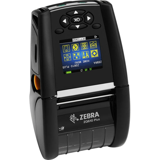 Zebra ZQ610 Plus Desktop Industrial Mobile Direct Thermal Printer - Monochrome - Label/Receipt Print - Bluetooth - Near Field Communication (NFC)