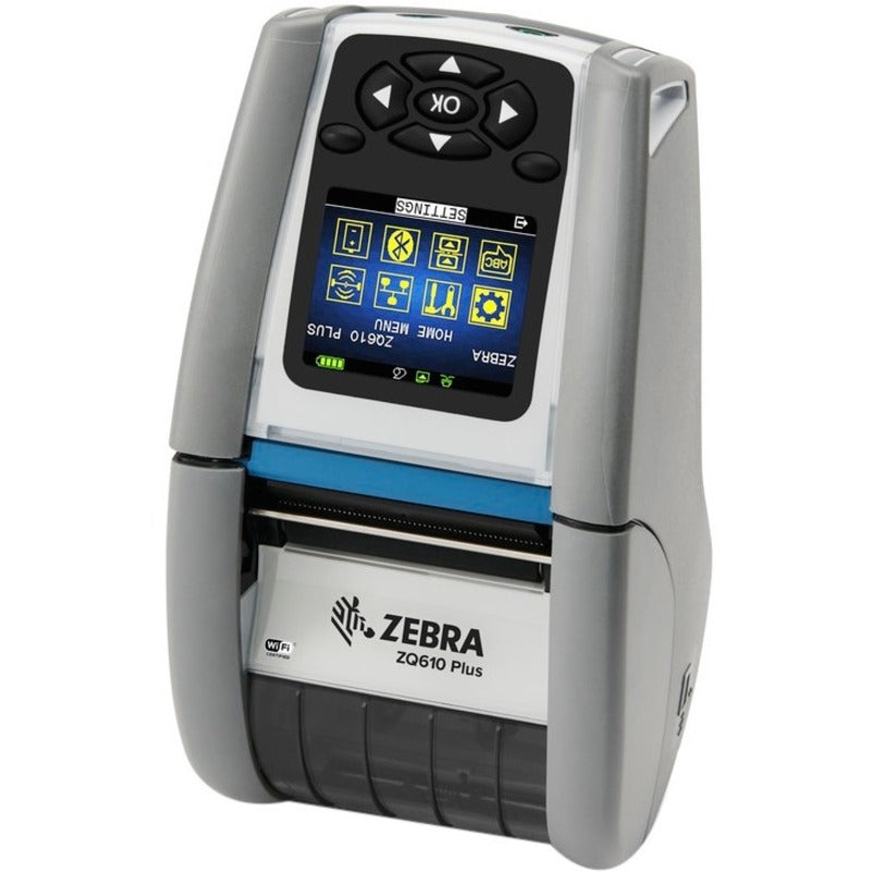 Zebra ZQ610 Plus-HC Desktop Industrial Mobile Direct Thermal Printer - Monochrome - Label/Receipt Print - Bluetooth - Near Field Communication (NFC)