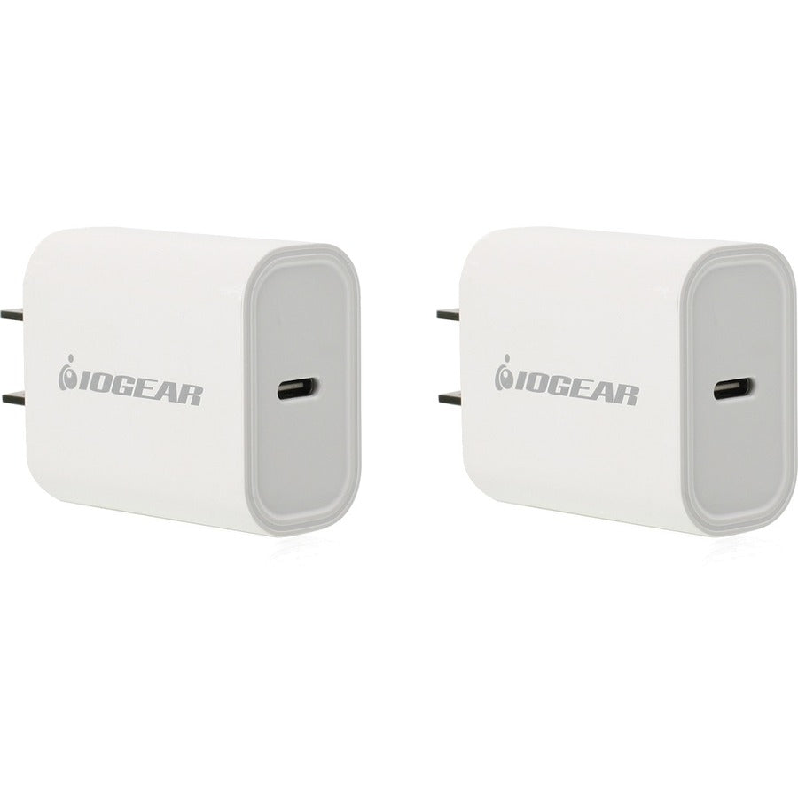 IOGEAR GearPower Compact USB-C 20W Charger 2 Pack