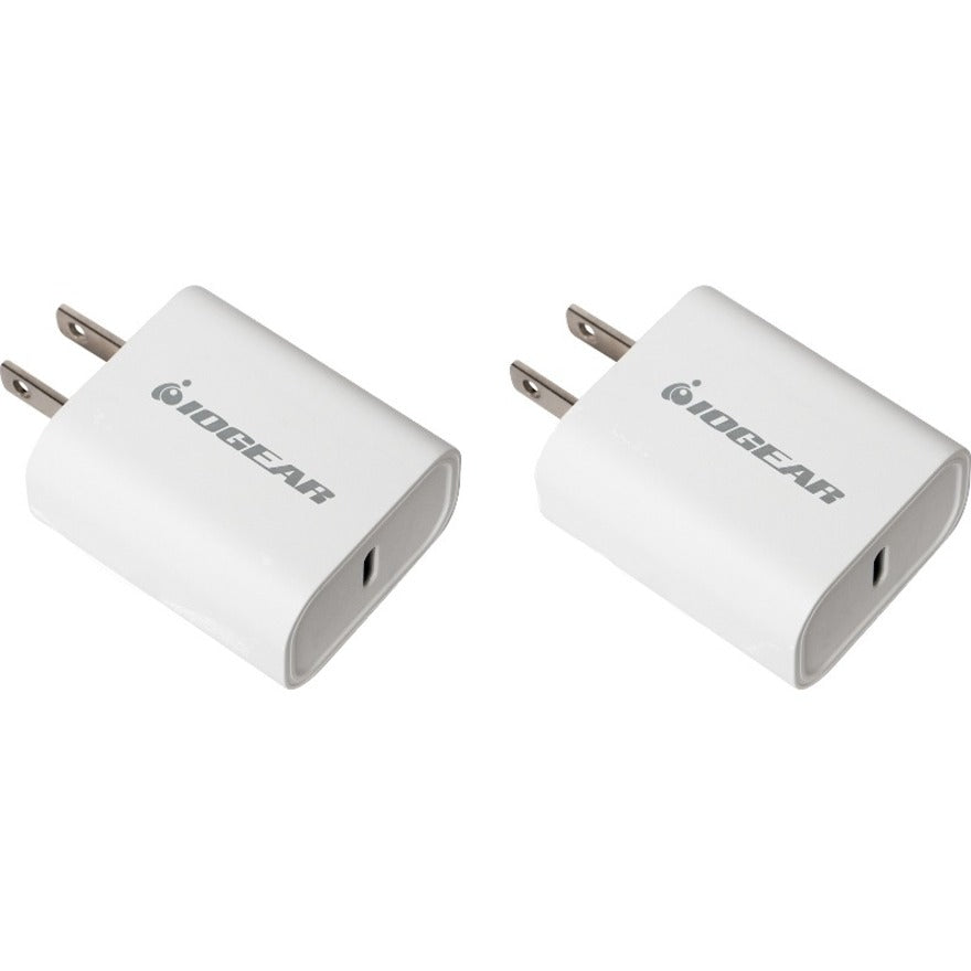 IOGEAR GearPower Compact USB-C 20W Charger 2 Pack