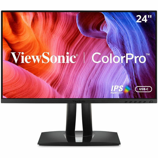 ViewSonic VP2456 24 Inch 1080p Premium IPS Monitor with Ultra-Thin Bezels Color Accuracy Pantone Validated HDMI DisplayPort and USB C for Professional Home and Office