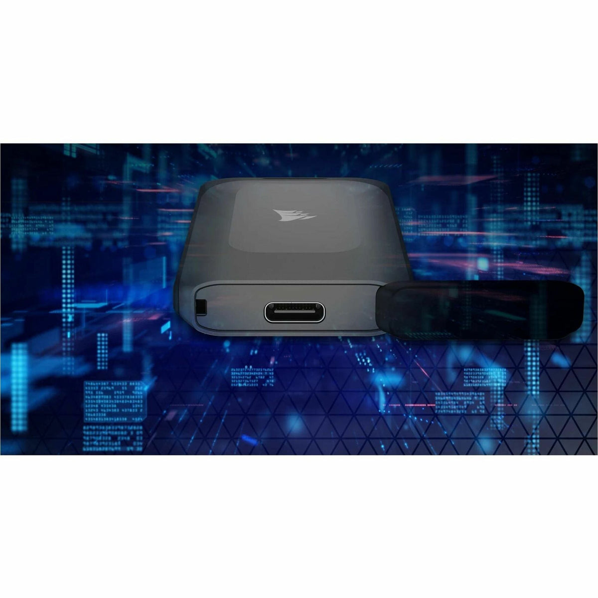 Corsair EX100U 2 TB Portable Solid State Drive - External - Black Gray