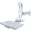 StarTech.com Wall Mount Workstation Full Motion Sit Stand Desk w/ Height Adjustable VESA Monitor Arm 27