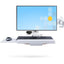 StarTech.com Wall Mount Workstation Full Motion Sit Stand Desk w/ Height Adjustable VESA Monitor Arm 27