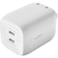 Belkin BoostCharge Pro Dual USB-C GaN Wall Charger with PPS 65W Laptop Chromebook Charging - Power Adapter