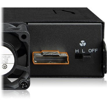 Icy Dock ToughArmor MB105VP-B Drive Enclosure for 5.25" PCI Express NVMe 4.0 U.2 U.3 - SFF-8654 SlimSAS Host Interface Internal - Black