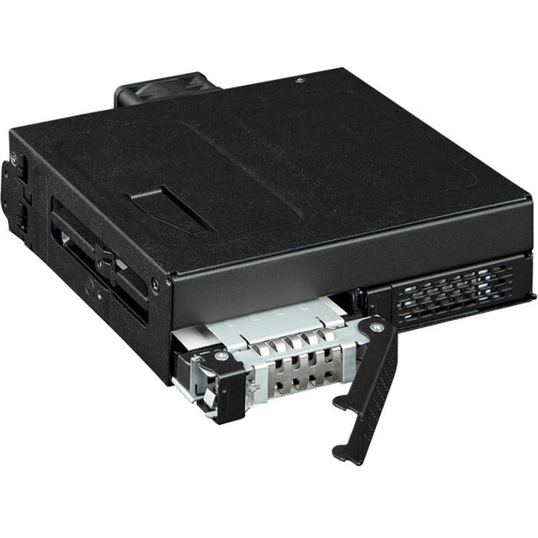 Icy Dock ToughArmor MB105VP-B Drive Enclosure for 5.25" PCI Express NVMe 4.0 U.2 U.3 - SFF-8654 SlimSAS Host Interface Internal - Black