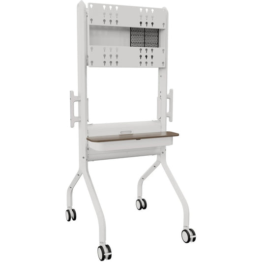 Chief Voyager Manual Height Adjustable Mobile Display Cart - For Displays 50-85" - White