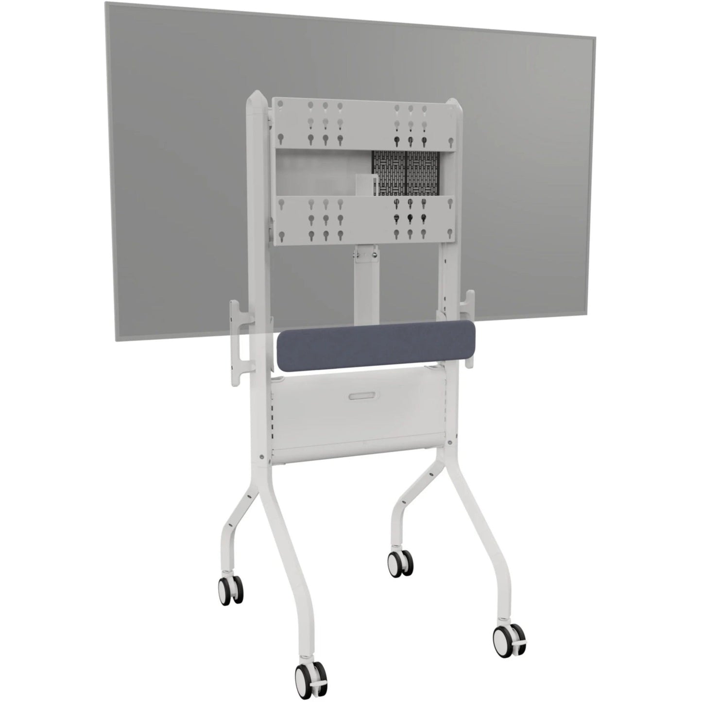 Chief Voyager Manual Height Adjustable Mobile Display Cart - For Displays 50-85" - White