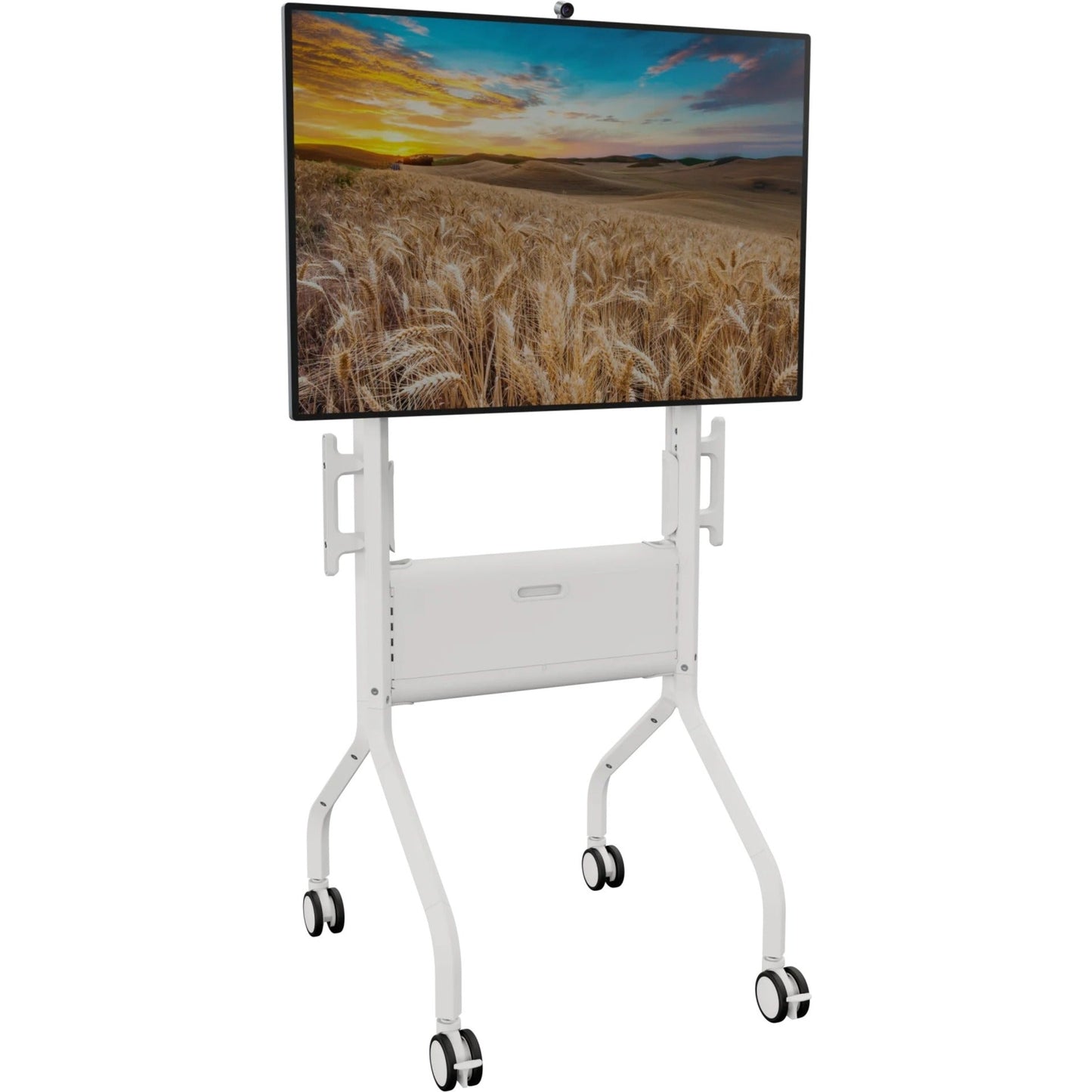 Chief Voyager Manual Height Adjustable Mobile Display Cart - For Displays 50-85" - White