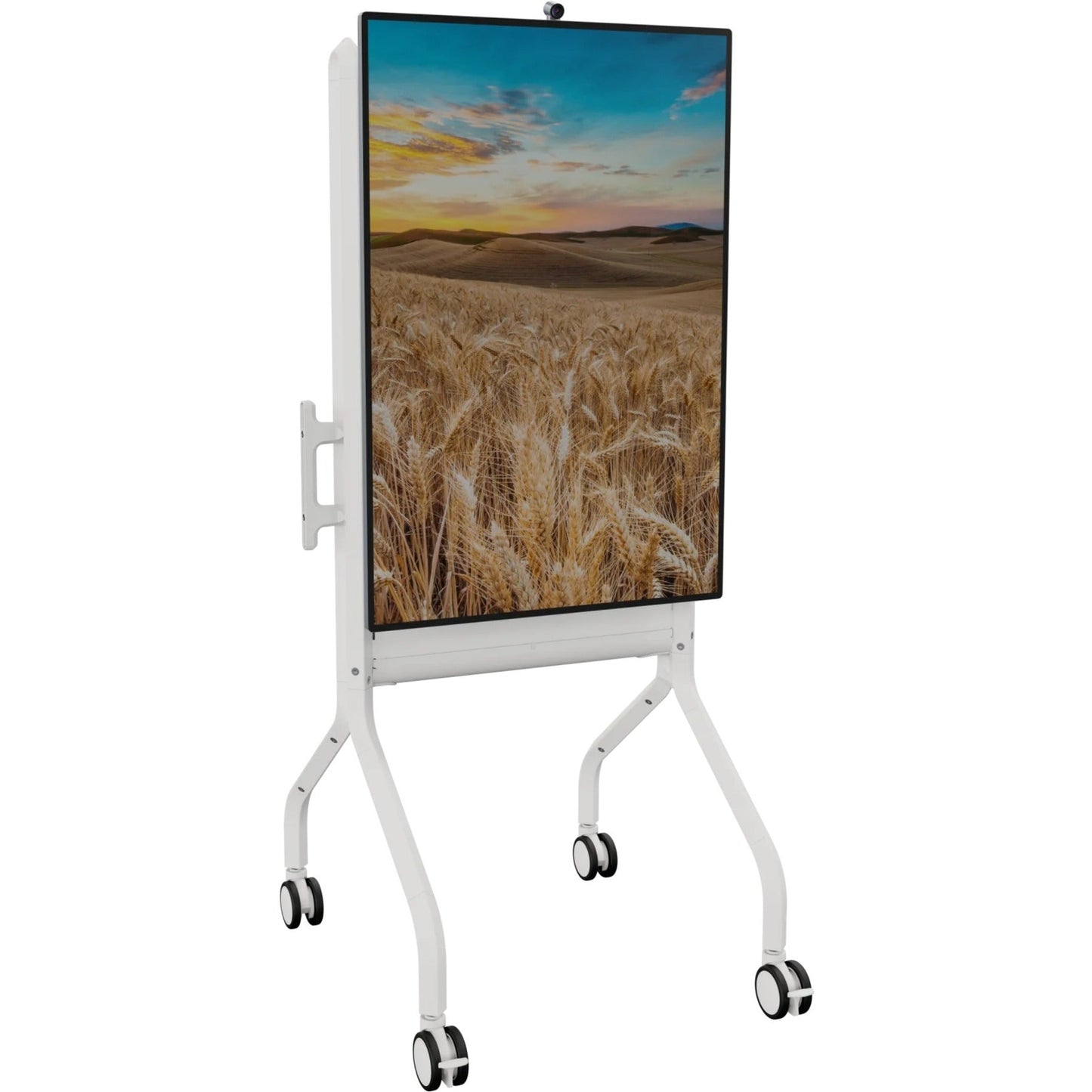 Chief Voyager Manual Height Adjustable Mobile Display Cart - For Displays 50-85" - White