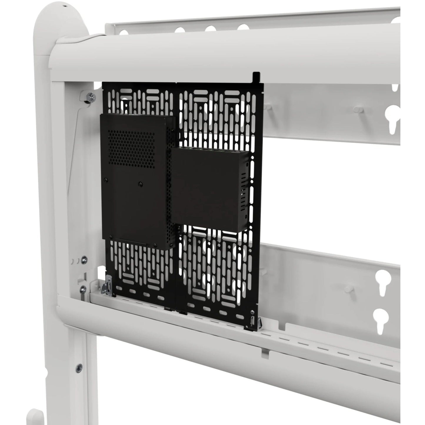 Chief Voyager Manual Height Adjustable Mobile Display Cart - For Displays 50-85" - White