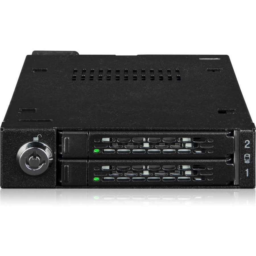 Icy Dock ToughArmor MB092VK-B Drive Enclosure for 3.5" PCI Express NVMe 4.0 U.2 U.3 - SFF-8654 SlimSAS Host Interface Internal - Black