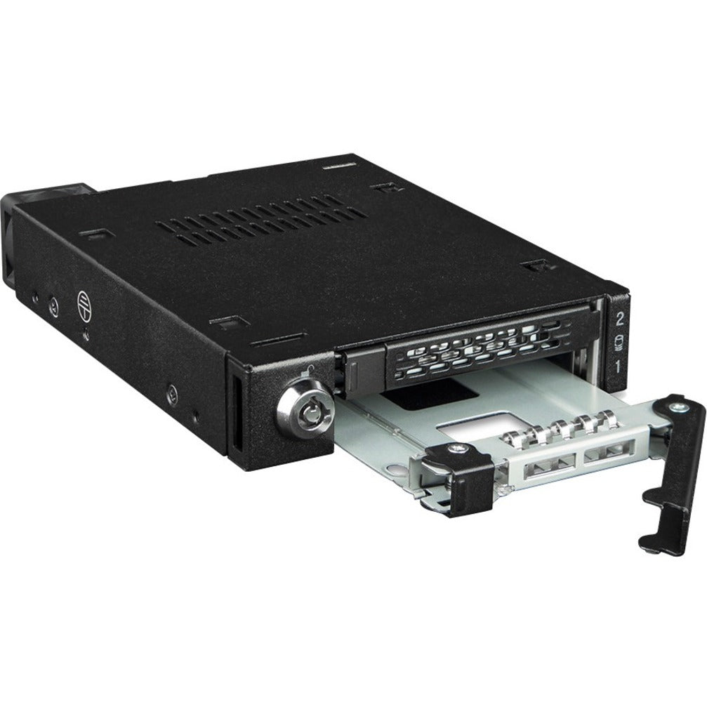 Icy Dock ToughArmor MB092VK-B Drive Enclosure for 3.5" PCI Express NVMe 4.0 U.2 U.3 - SFF-8654 SlimSAS Host Interface Internal - Black