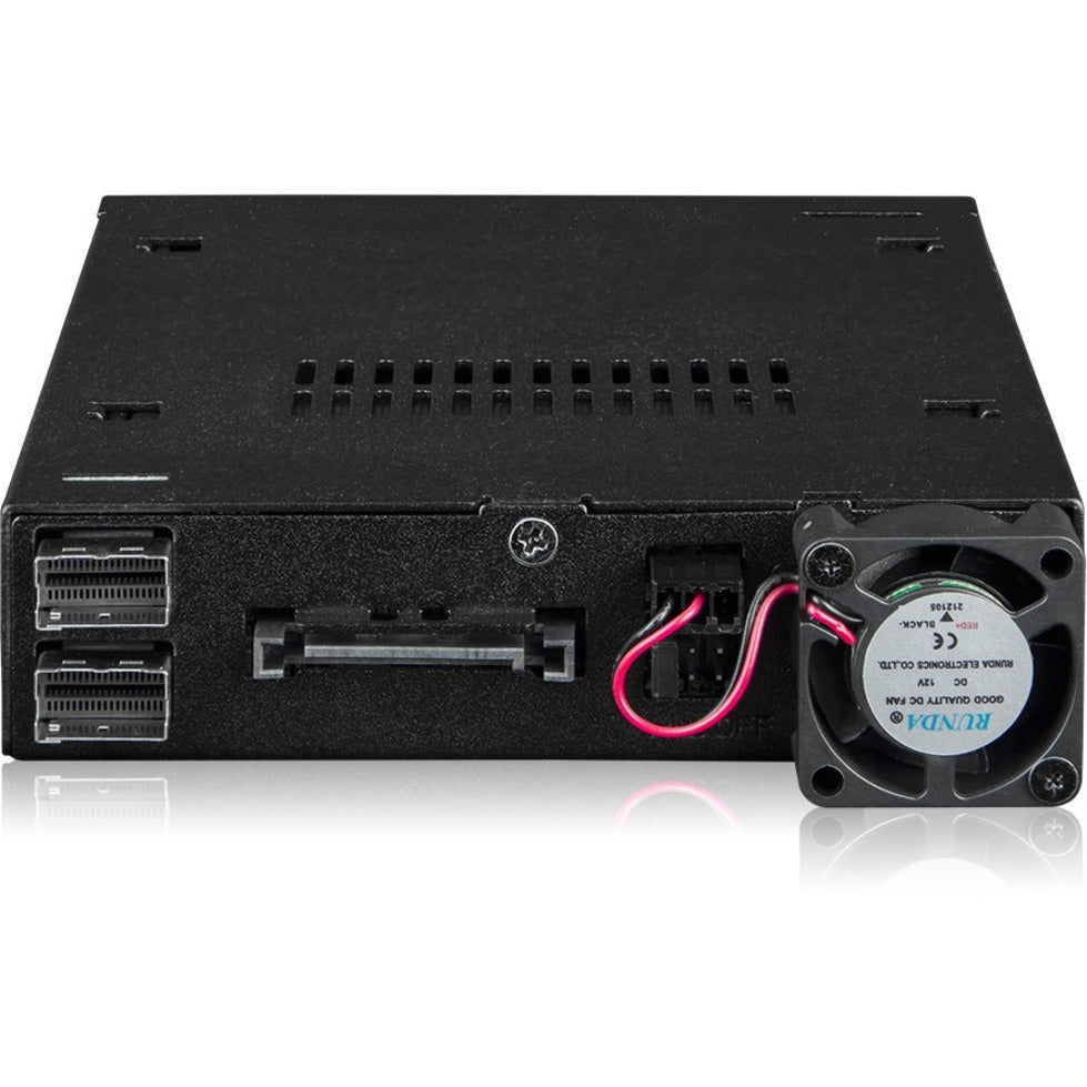 Icy Dock ToughArmor MB092VK-B Drive Enclosure for 3.5" PCI Express NVMe 4.0 U.2 U.3 - SFF-8654 SlimSAS Host Interface Internal - Black