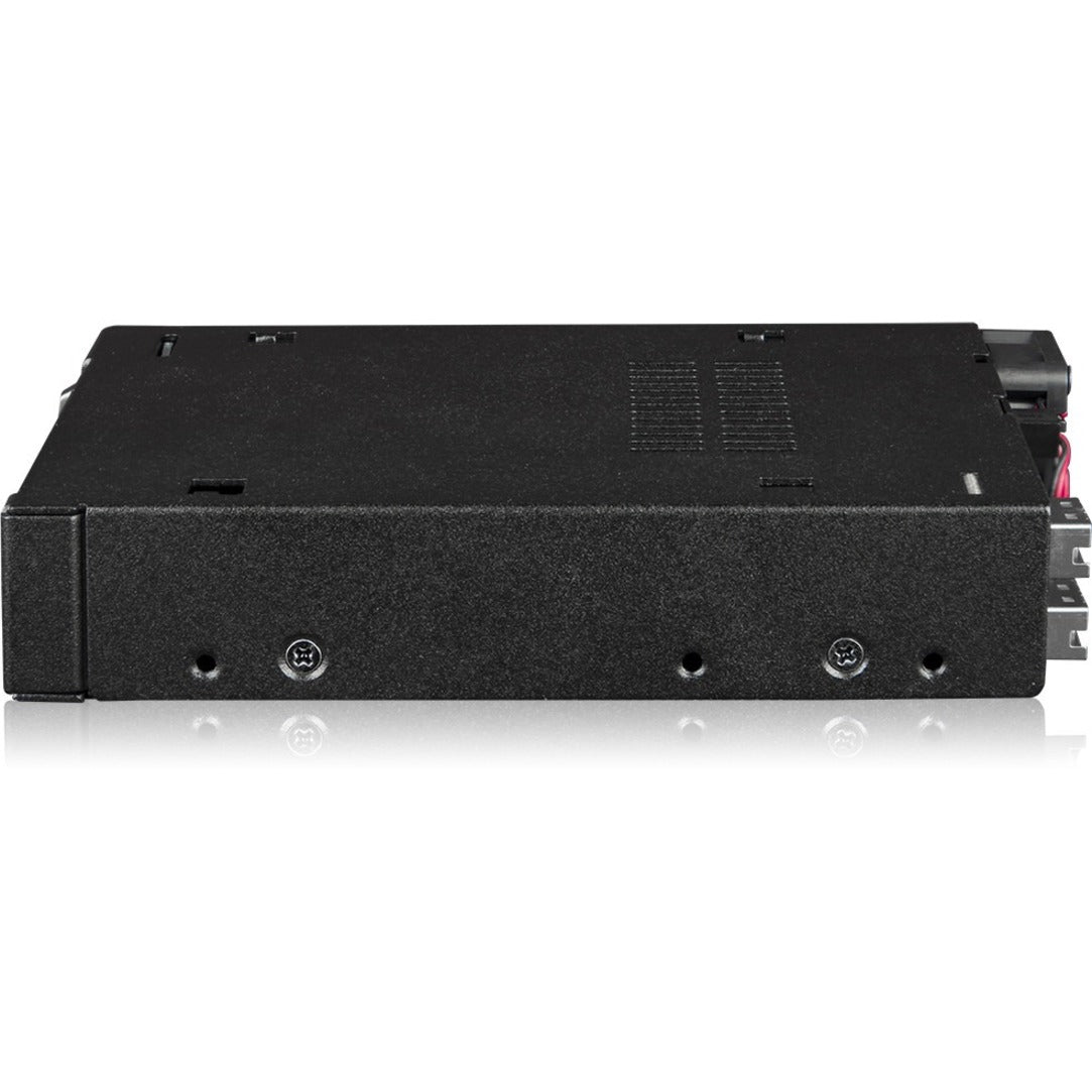 Icy Dock ToughArmor MB092VK-B Drive Enclosure for 3.5" PCI Express NVMe 4.0 U.2 U.3 - SFF-8654 SlimSAS Host Interface Internal - Black