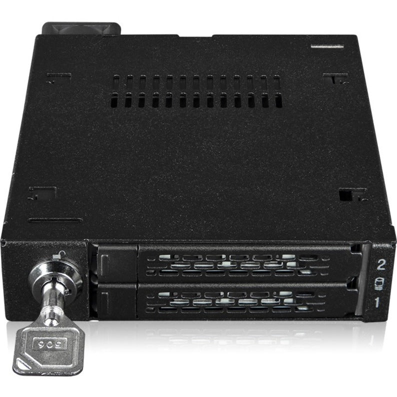 Icy Dock ToughArmor MB092VK-B Drive Enclosure for 3.5" PCI Express NVMe 4.0 U.2 U.3 - SFF-8654 SlimSAS Host Interface Internal - Black