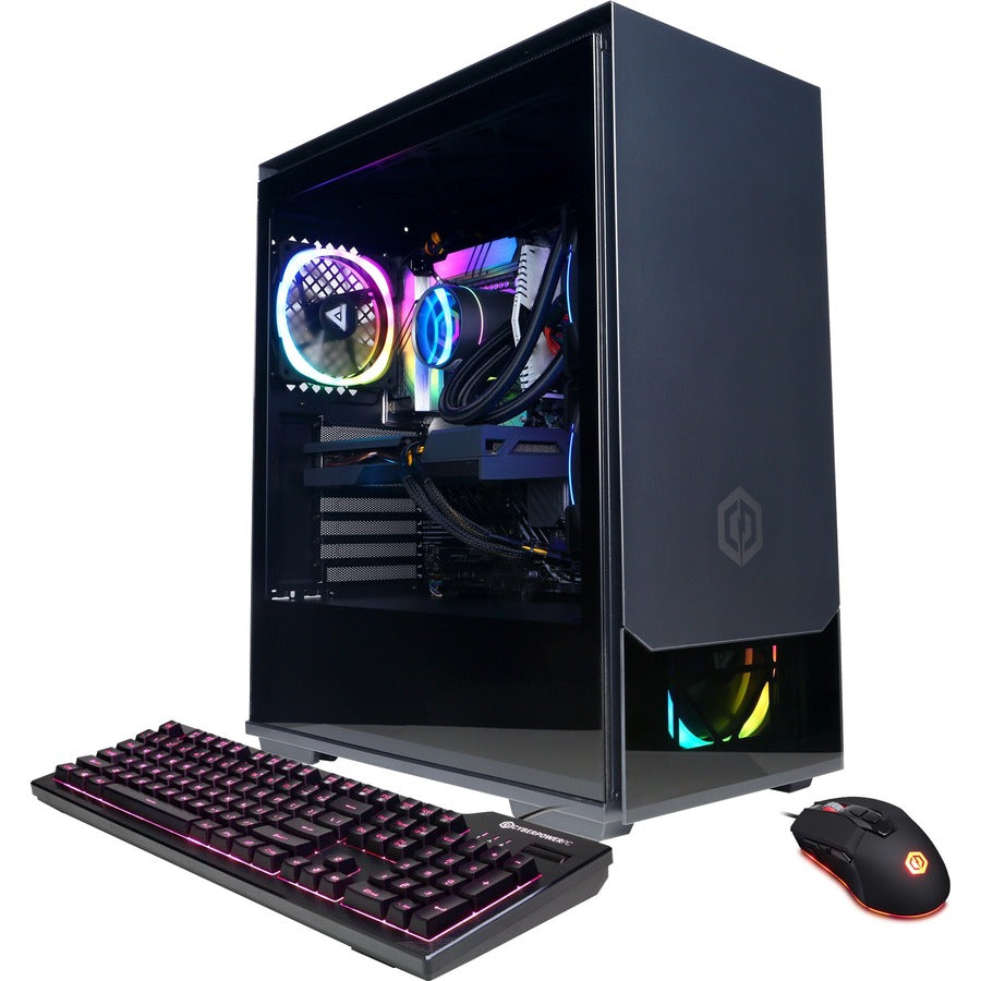 CyberPowerPC Gamer Supreme SLC10760CPGV3 Gaming Desktop Computer - Intel Core i7 13th Gen i7-13700KF Hexadeca-core (16 Core) 3.40 GHz - 16 GB RAM DDR5 SDRAM - 2 TB HDD - 1 TB M.2 PCI Express NVMe SSD - Mid-tower - Black