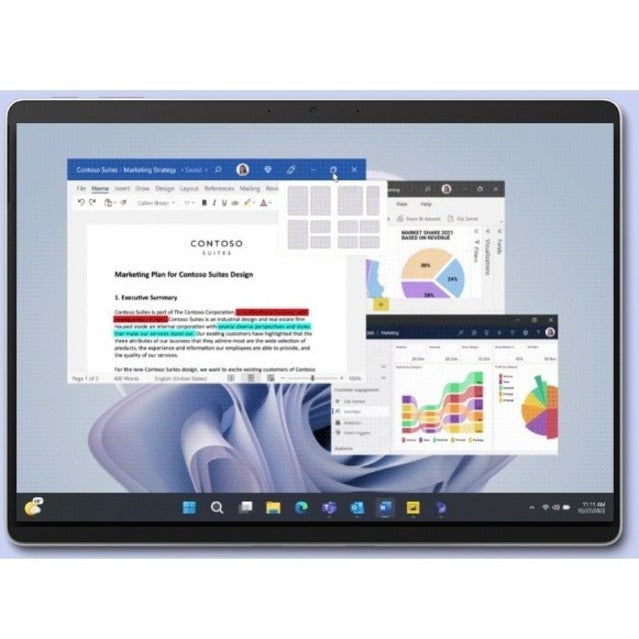 Microsoft Surface Pro 9 Tablet - 13" - Core i7 12th Gen i7-1265U Deca-core (10 Core) 1.80 GHz - 32 GB RAM - 1 TB SSD - Platinum - TAA Compliant