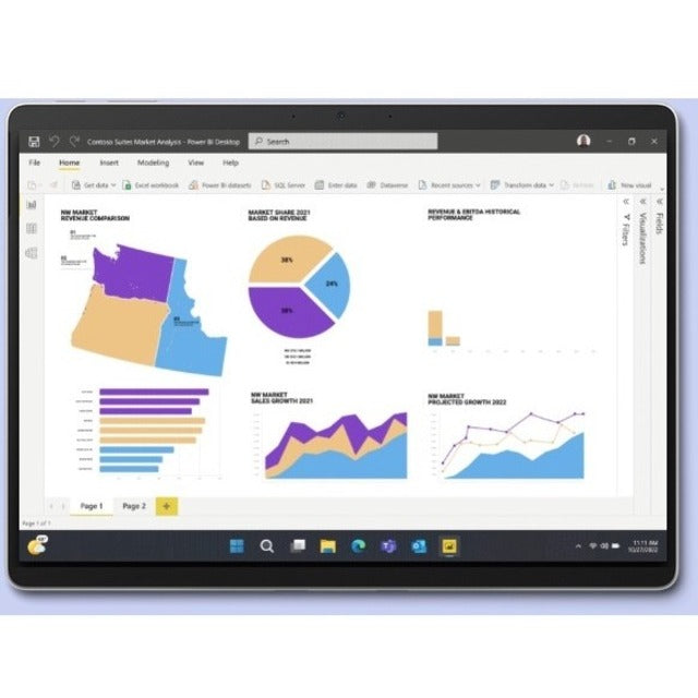 Microsoft Surface Pro 9 Tablet - 13" - Core i7 12th Gen i7-1265U Deca-core (10 Core) 1.80 GHz - 32 GB RAM - 1 TB SSD - Platinum - TAA Compliant