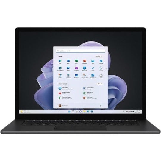 Microsoft Surface Laptop 5 15" Touchscreen Notebook - 2496 x 1664 - Intel Core i7 12th Gen i7-1265U - Intel Evo Platform - 16 GB Total RAM - 256 GB SSD - Matte Black - TAA Compliant