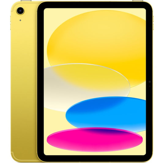 Apple iPad (10th Generation) A2757 Tablet - 10.9" - Hexa-core (Firestorm Dual-core (2 Core) 3 GHz + Icestorm Quad-core (4 Core) 1.80 GHz) - 4 GB RAM - 64 GB Storage - 5G - Yellow