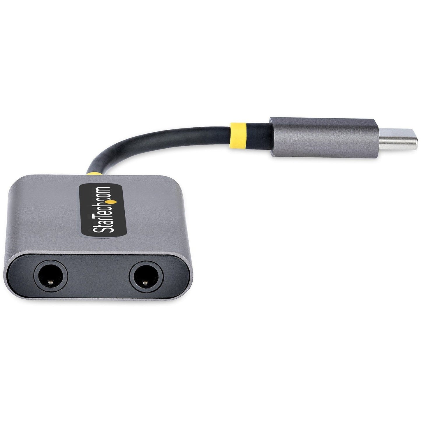 StarTech.com USB-C Headphone Splitter USB Type C Dual Headset Adapter w/Mic Input USB C to 3.5mm Audio Adapter/Earphone Dongle/Aux Jack