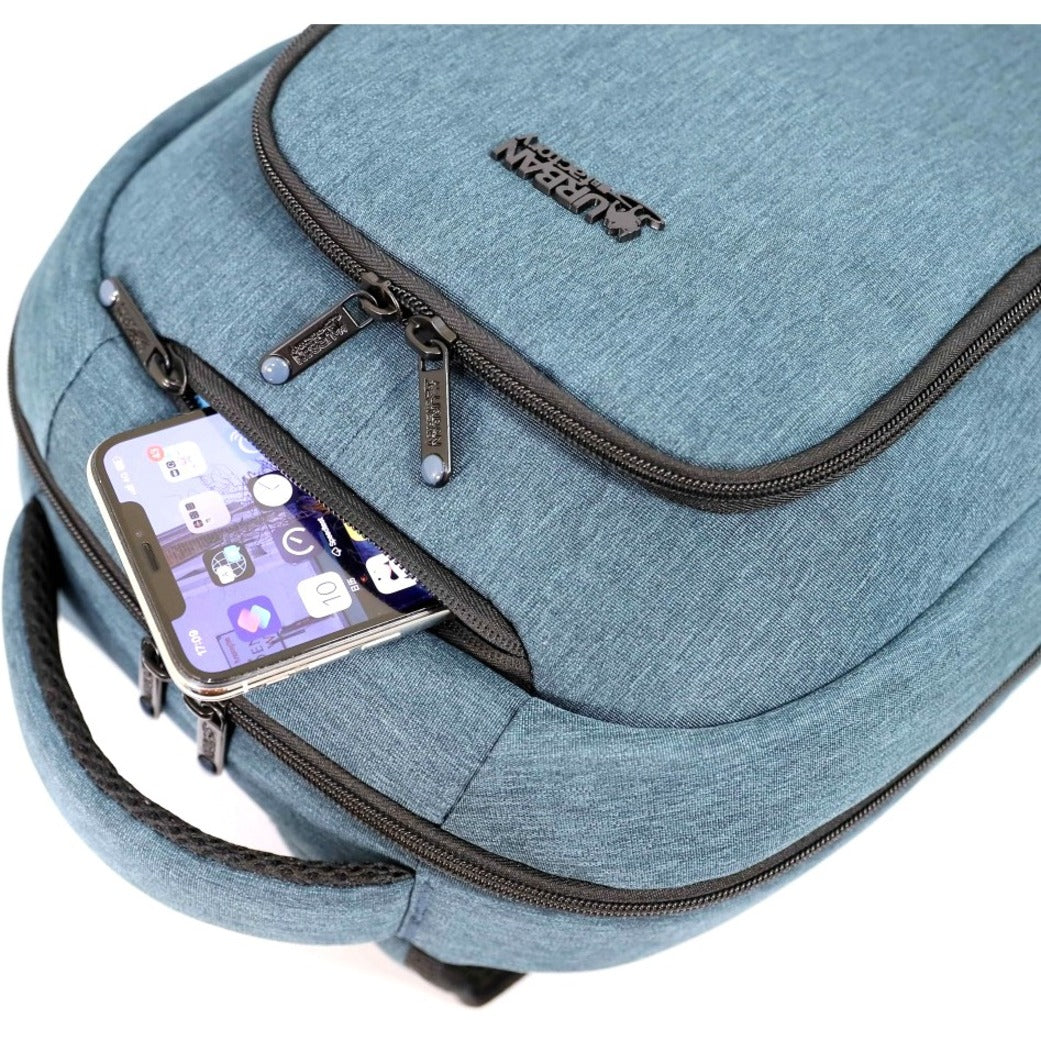 Urban Factory CYCLEE CITY Carrying Case (Backpack) for 10.5" to 15.6" Notebook - Deep Blue Light Blue