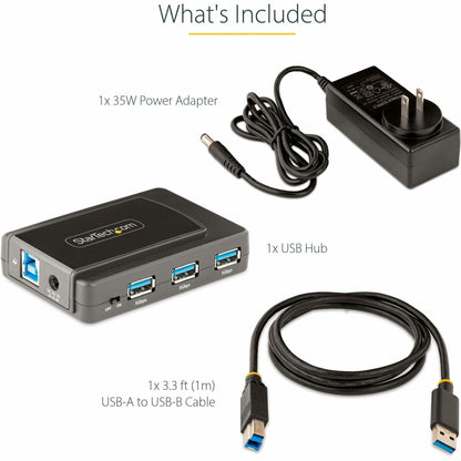 StarTech.com 7-Port USB Hub USB 3.0 5Gbps USB-A to 7x USB-A Self Powered USB-A Expansion Hub w/ 35W Power Supply