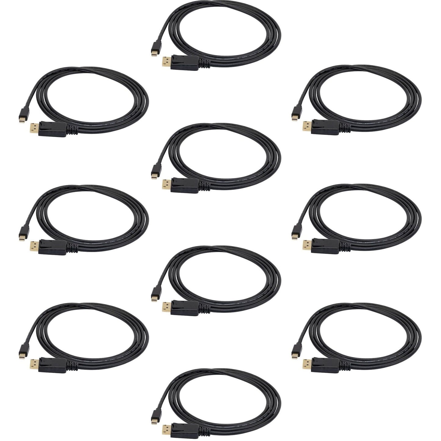 StarTech.com 6ft Mini DisplayPort to DisplayPort 1.2 Cable 10 Pack 4K x 2K mDP to DisplayPort Adapter Cable Mini DP to DP Cord