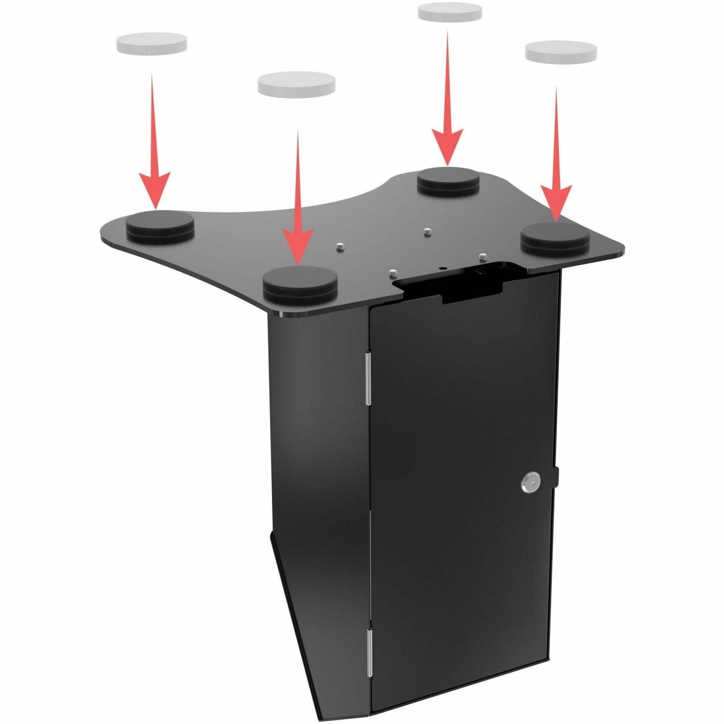 CTA Digital VESA-Compatible Desk Mount with Printer Shelf Compartment