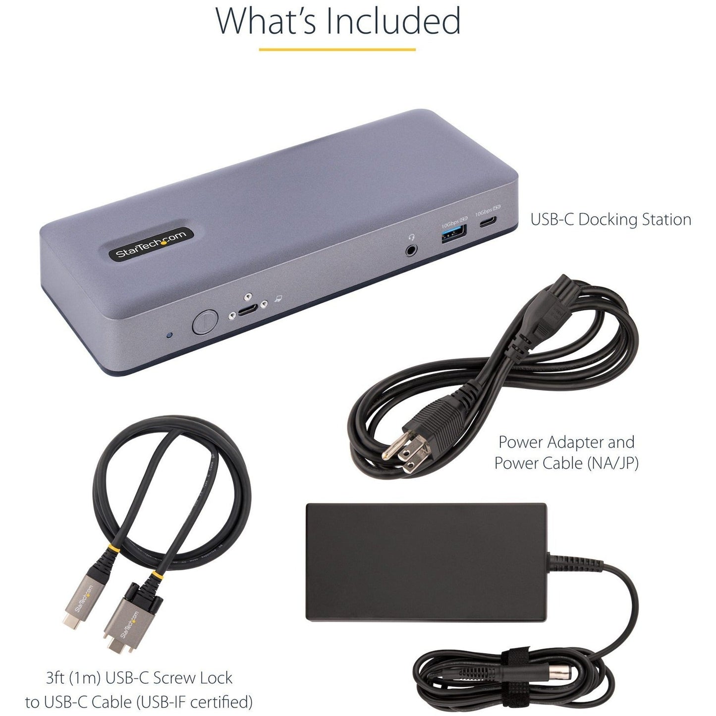 StarTech.com USB-C Docking Station HDMI/DP/DP Alt Mode USB-C Dock Triple/Dual 4K 7x USB Hub 60W PD GbE WWCB Certified