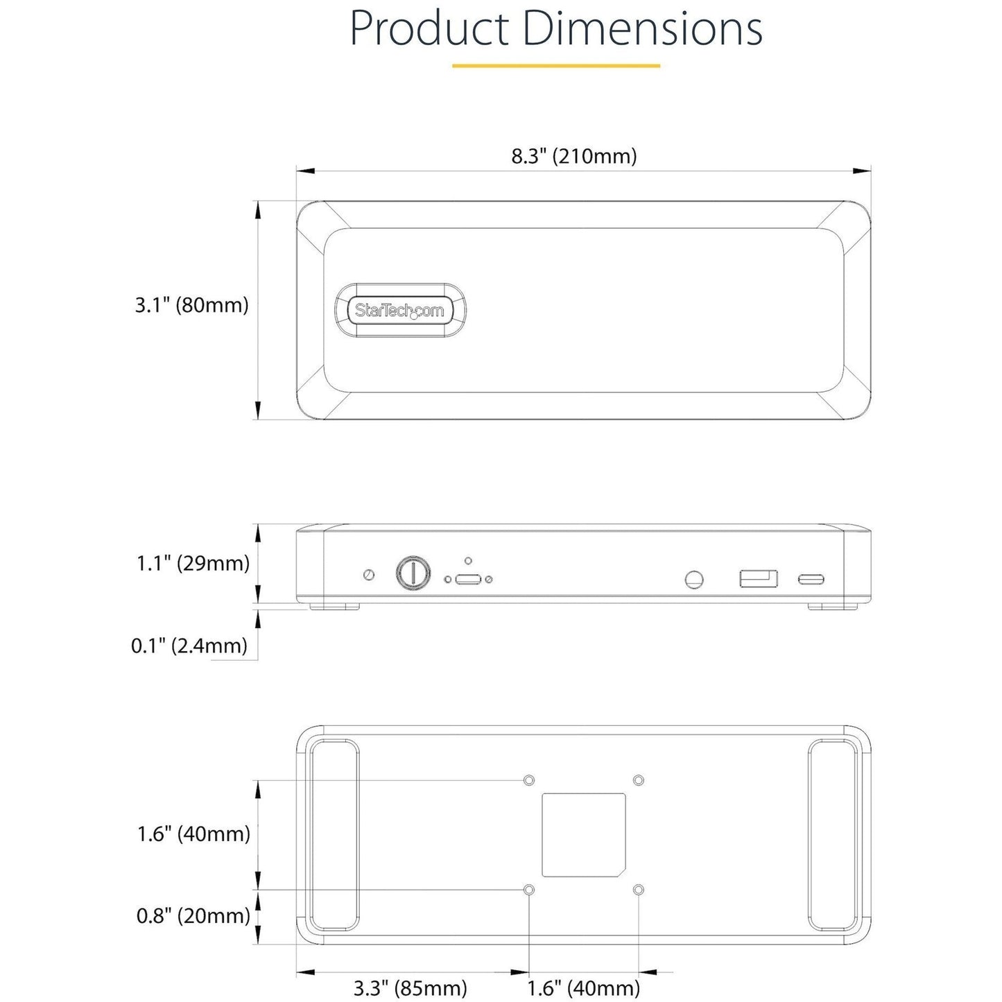 StarTech.com USB-C Docking Station HDMI/DP/DP Alt Mode USB-C Dock Triple/Dual 4K 7x USB Hub 60W PD GbE WWCB Certified