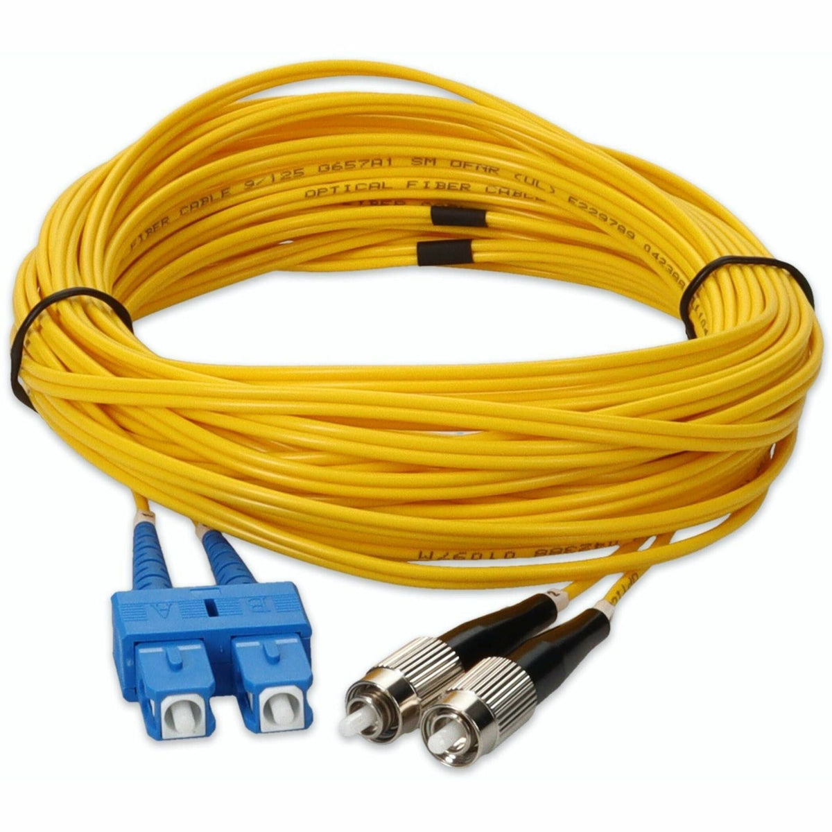 AddOn 2m FC (Male) to SC (Male) Yellow OS2 Duplex Fiber OFNR (Riser-Rated) Patch Cable