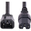 StarTech.com 10ft (3m) Heavy Duty Extension Cord IEC C14 to IEC C15 Black Extension Cord 15A 125V 14AWG Heavy Gauge Power Cable