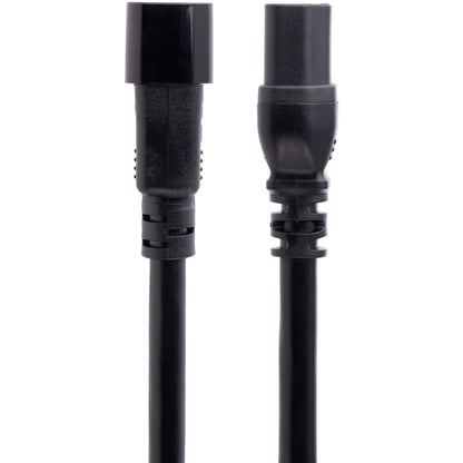 StarTech.com 10ft (3m) Heavy Duty Extension Cord IEC C14 to IEC C15 Black Extension Cord 15A 125V 14AWG Heavy Gauge Power Cable