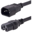 StarTech.com 10ft (3m) Heavy Duty Extension Cord IEC C14 to IEC C15 Black Extension Cord 15A 125V 14AWG Heavy Gauge Power Cable
