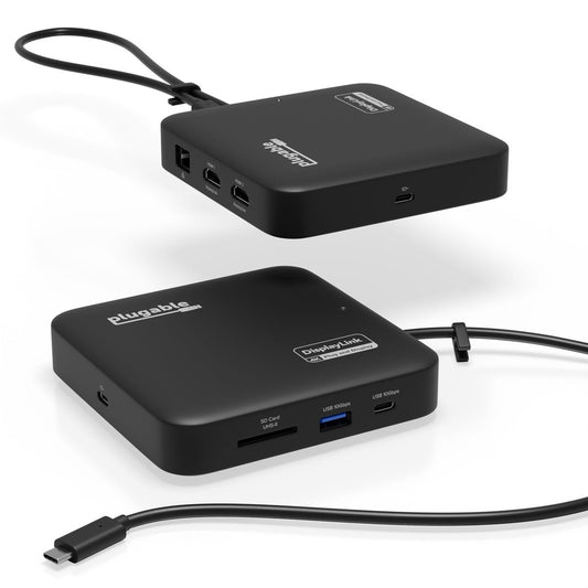 Plugable USB 3.0 or USB C to HDMI Adapter Extends to 4x Monitors Compatible with Windows and Mac