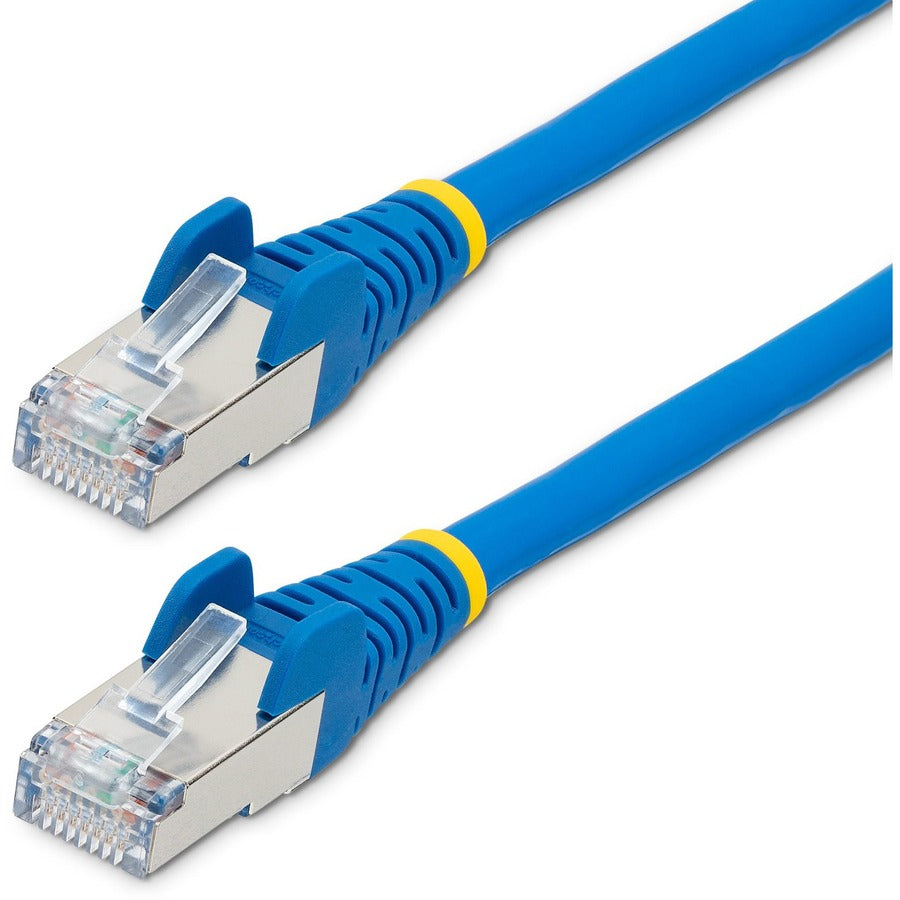 StarTech.com 6ft CAT6a Ethernet Cable Blue Low Smoke Zero Halogen (LSZH) 10 GbE 100W PoE S/FTP Snagless RJ-45 Network Patch Cord