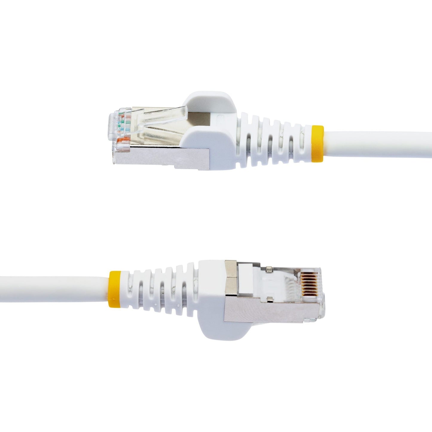 StarTech.com 15ft CAT6a Ethernet Cable White Low Smoke Zero Halogen (LSZH) 10 GbE 100W PoE S/FTP Snagless RJ-45 Network Patch Cord