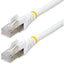 StarTech.com 7ft CAT6a Ethernet Cable White Low Smoke Zero Halogen (LSZH) 10 GbE 100W PoE S/FTP Snagless RJ-45 Network Patch Cord