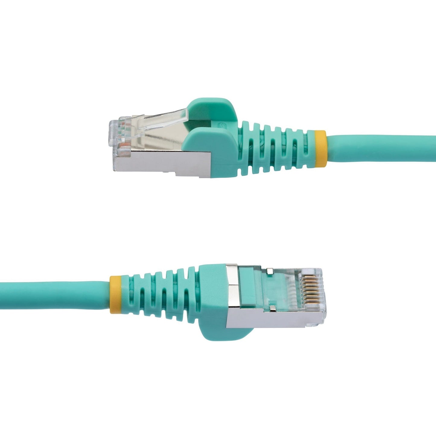 StarTech.com 35ft CAT6a Ethernet Cable Aqua Low Smoke Zero Halogen (LSZH) 10 GbE 100W PoE S/FTP Snagless RJ-45 Network Patch Cord