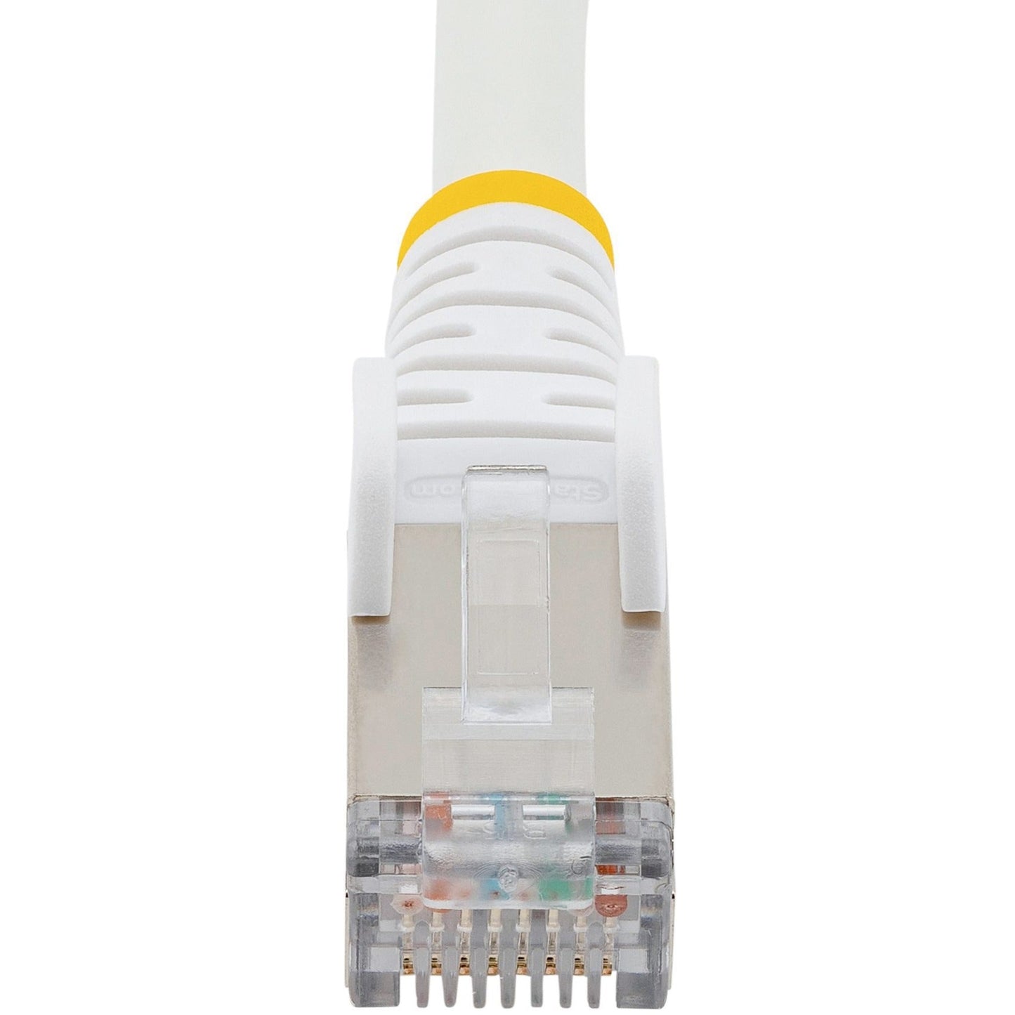 StarTech.com 2ft CAT6a Ethernet Cable White Low Smoke Zero Halogen (LSZH) 10 GbE 100W PoE S/FTP Snagless RJ-45 Network Patch Cord