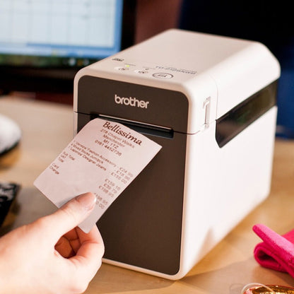 Brother TD-2125NWB 2-inch direct thermal desktop printer with Bluetooth&reg; Wi-Fi&reg; and network capability