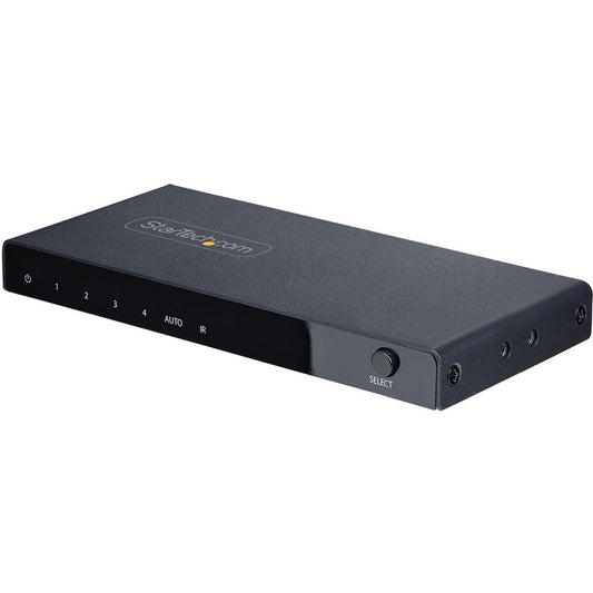 StarTech.com 4-Port 8K HDMI Switch HDMI 2.1 Switcher 4K 120Hz HDR10+ 8K 60Hz UHD HDMI Switch 4 In 1 Out Auto/Manual Source Switching