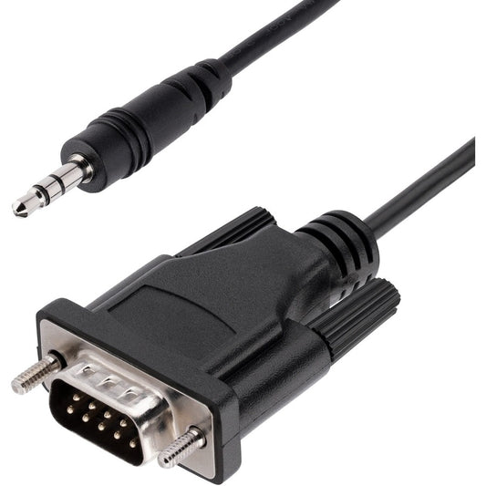 StarTech.com 3ft (1m) DB9 to 3.5mm Serial Cable for Serial Device Configuration RS232 DB9 Male to 3.5mm for Calibrating via Audio Jack